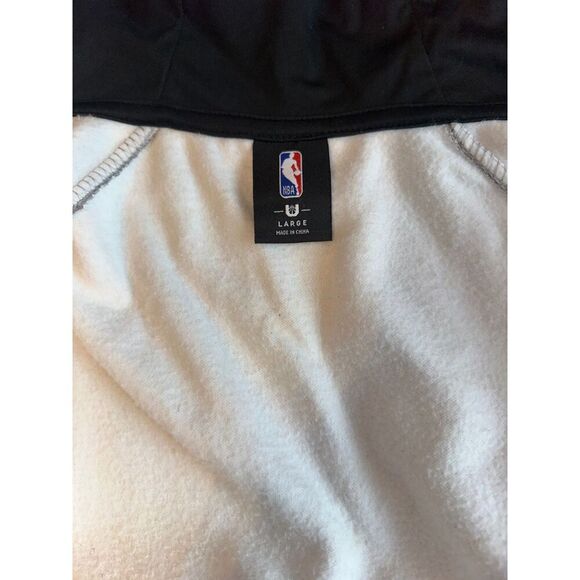 Men's San Antonio Spurs Zip-Up Hoodie Black Gray Size L NBA Licensed Sweatshirt - Picture 8 of 9